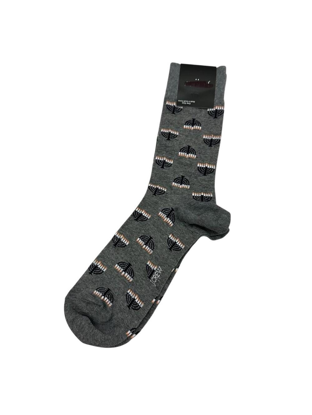 NEW J. Crew Menorah Socks Grey